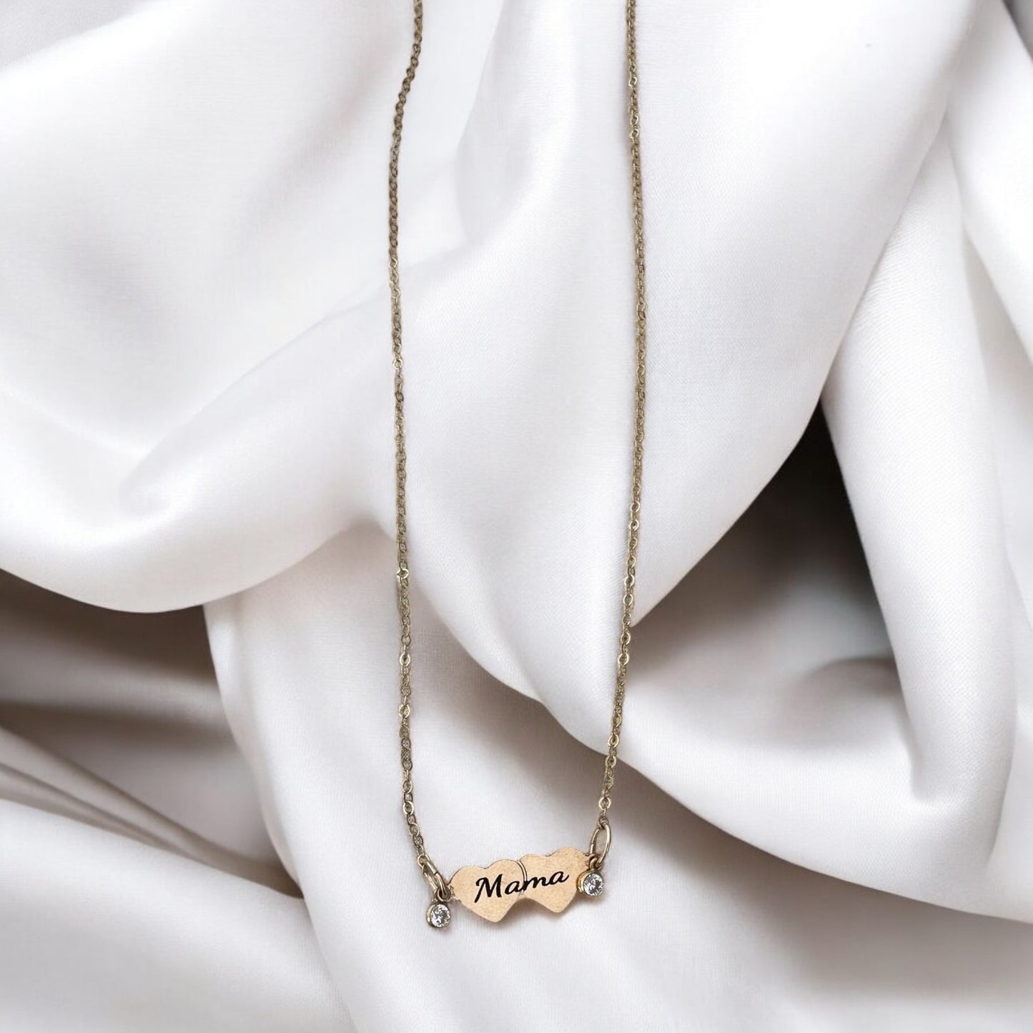 Double Love Engraved Necklace