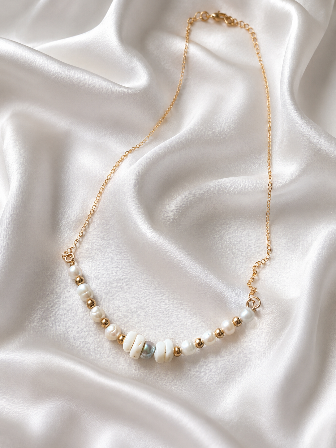 Akoya x Freshwater x Puka necklace