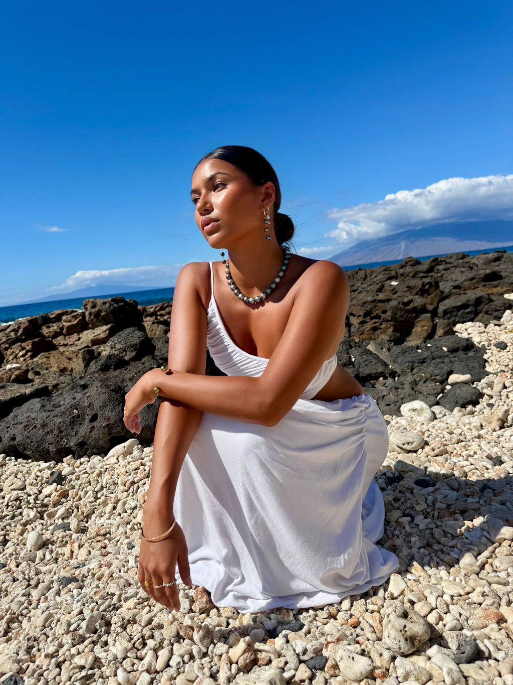 14 K Diamond Tahitian Strand