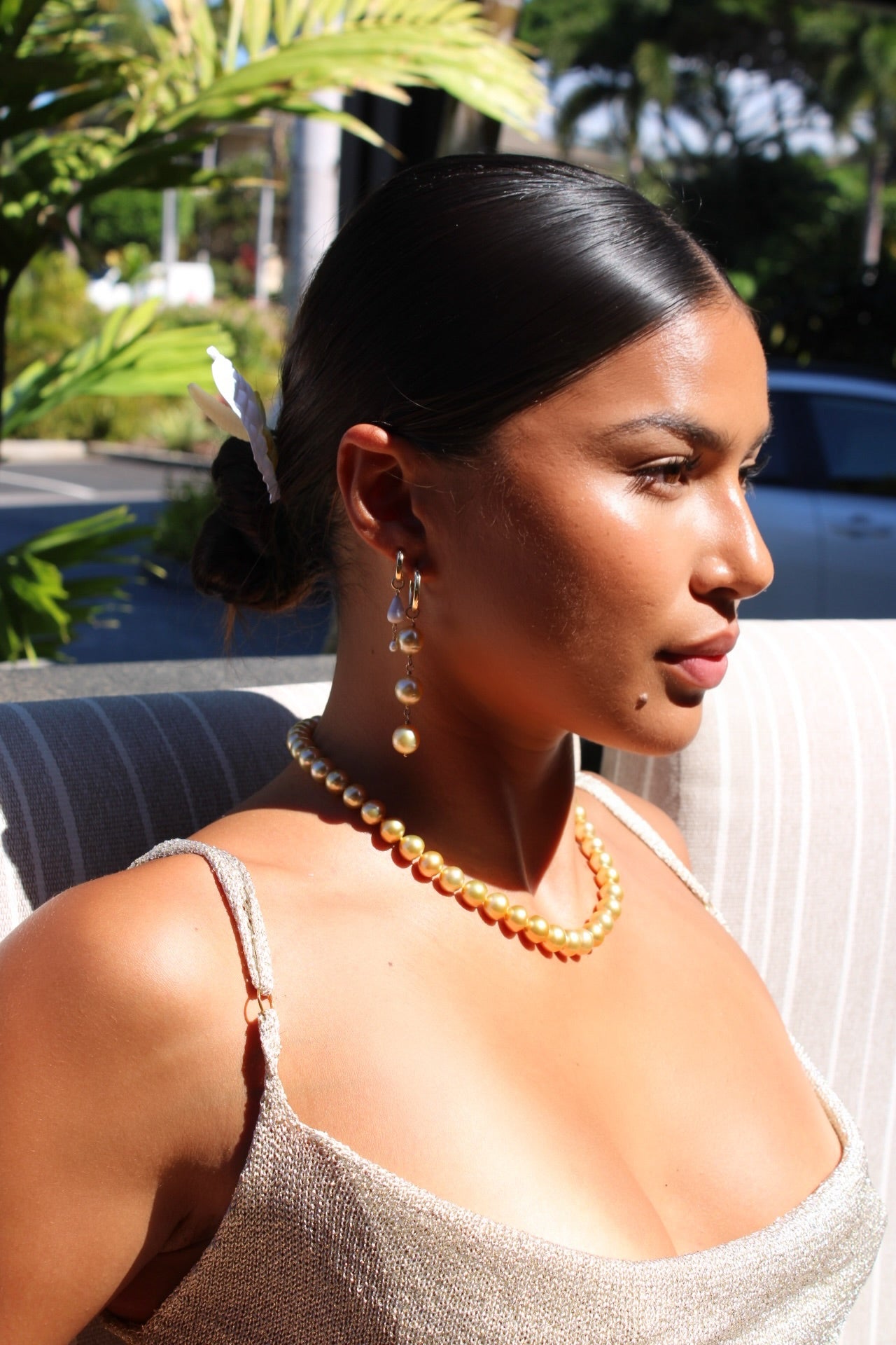 Tripple South Sea Earrings