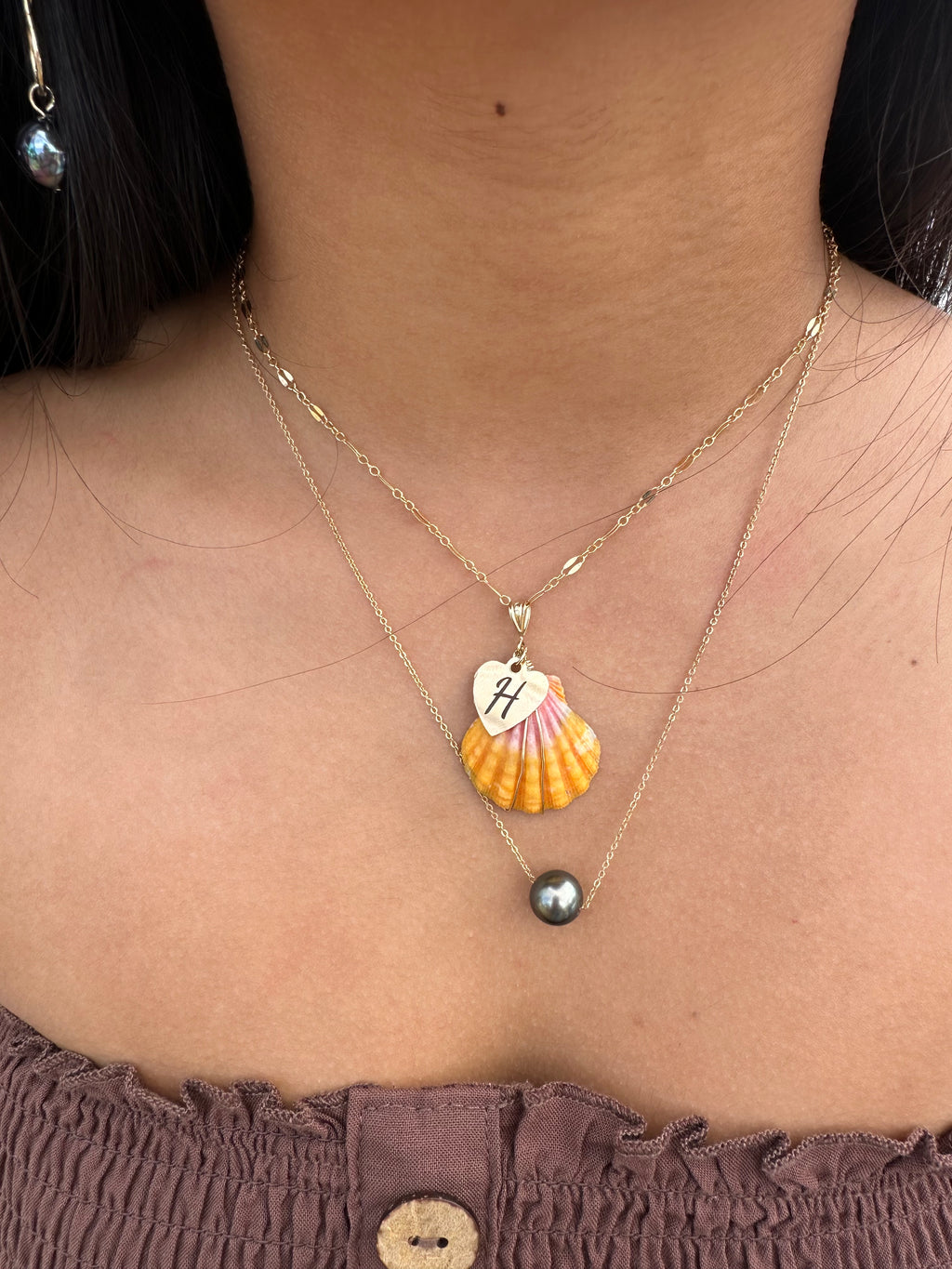 Engraved heart necklace