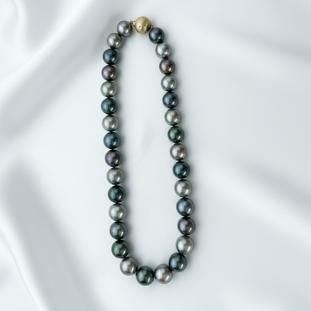 14 K Diamond Tahitian Strand