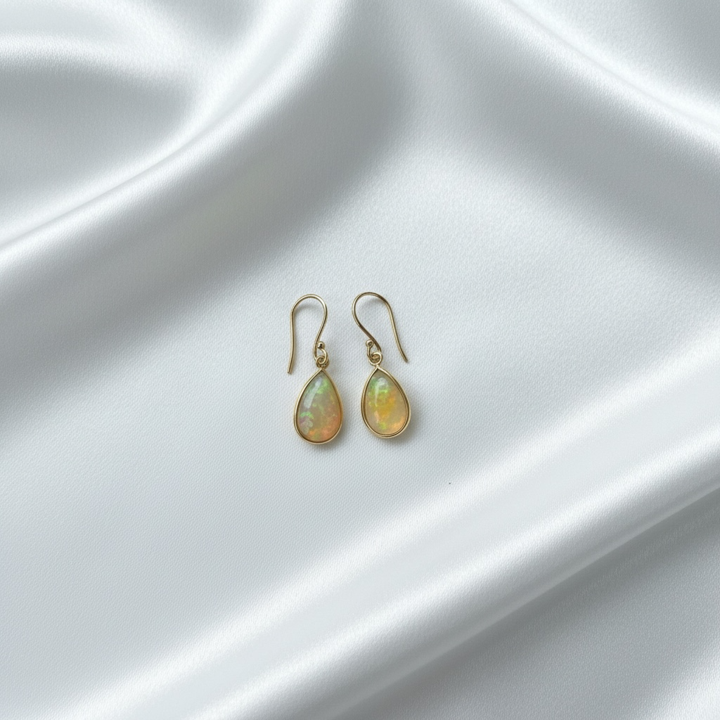 Australian Opal Earrings 14K